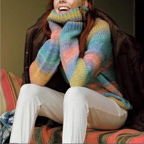 Anthropologie T.la Rainbow Sweater - Picture 7 of 8